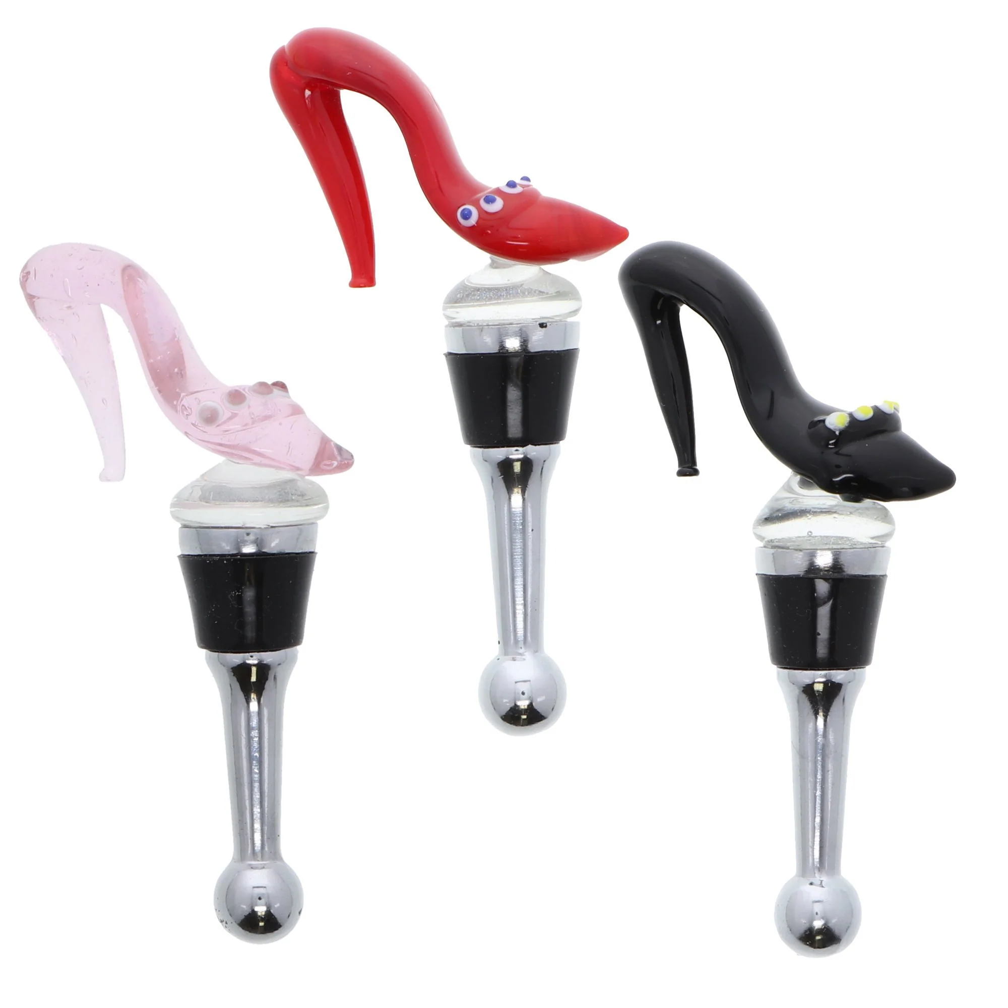 Black Shoe Glass Wine Stopper - Image 4