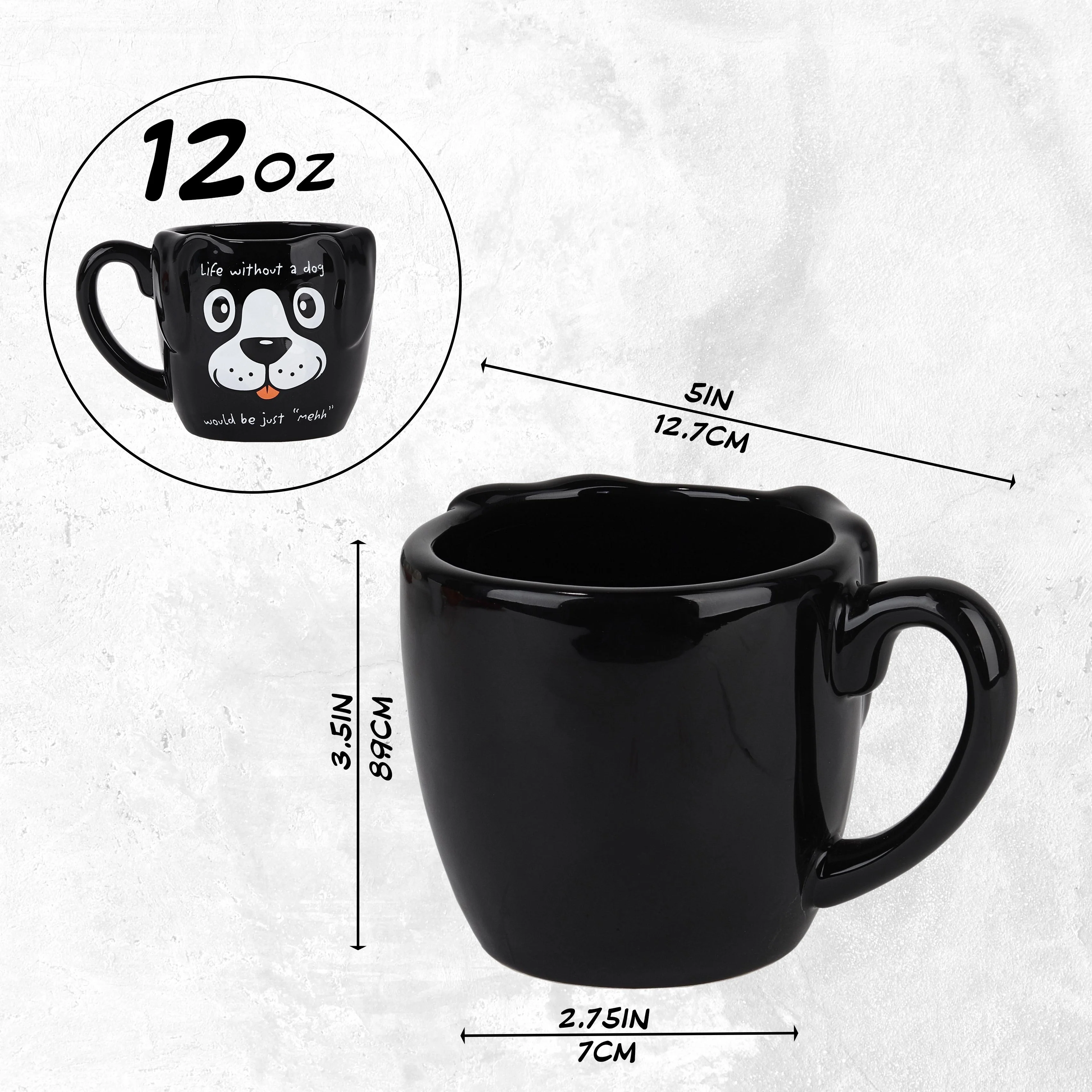 Black Dog Ceramic Coffee Mugs - Image 4