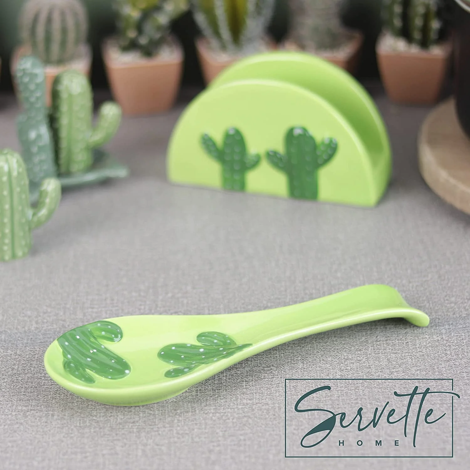 Ceramic Cactus Spoon Rest - Image 3