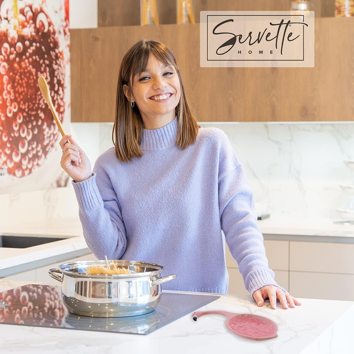 Ceramic Flamingo Spoon Rest - Image 3