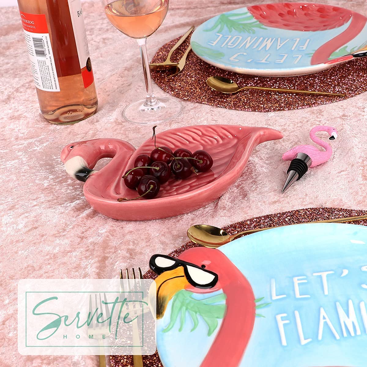 Ceramic Flamingo Tray - Image 3