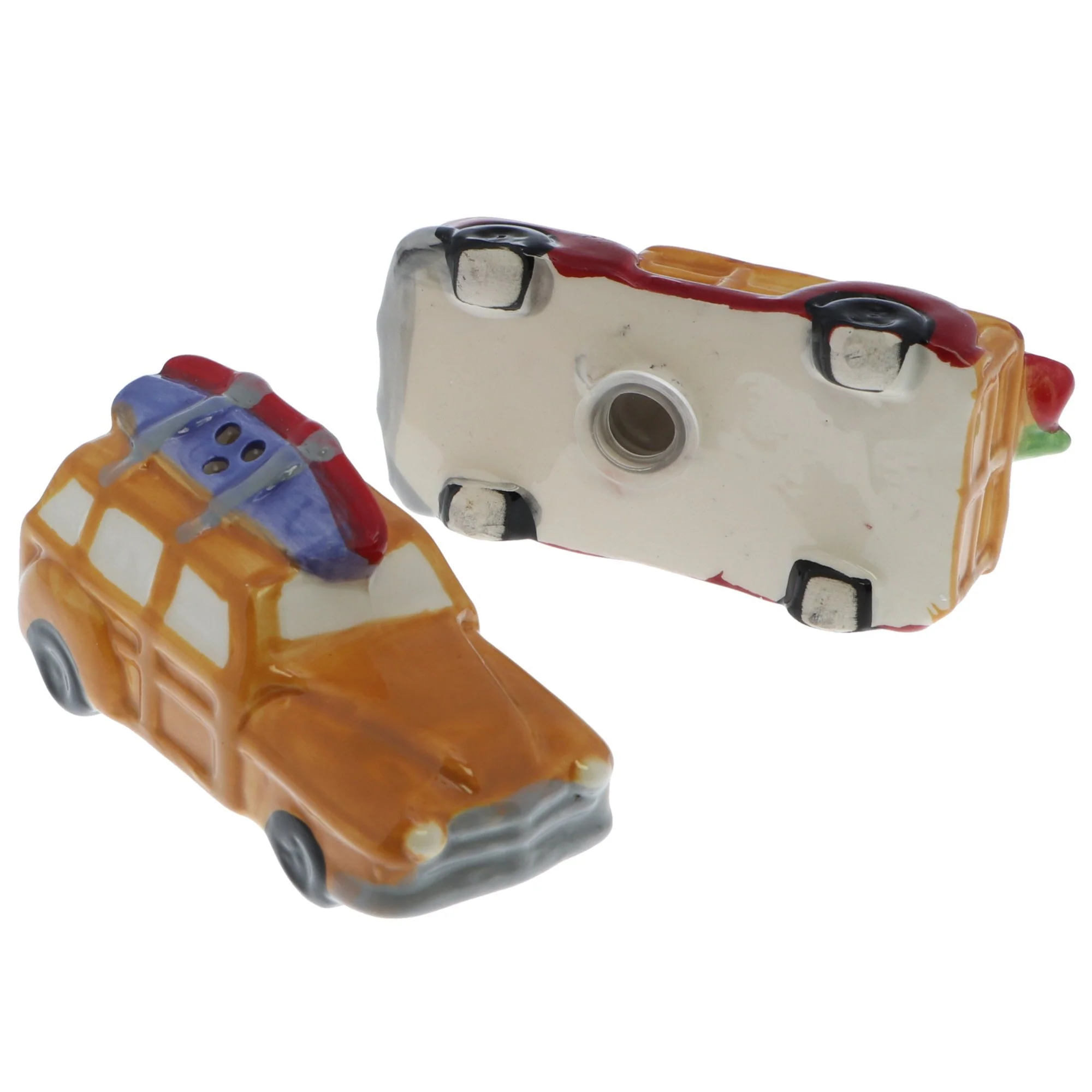 Ceramic Novelty Beach Going Retro Cars Salt & Pepper Shakers - Image 5
