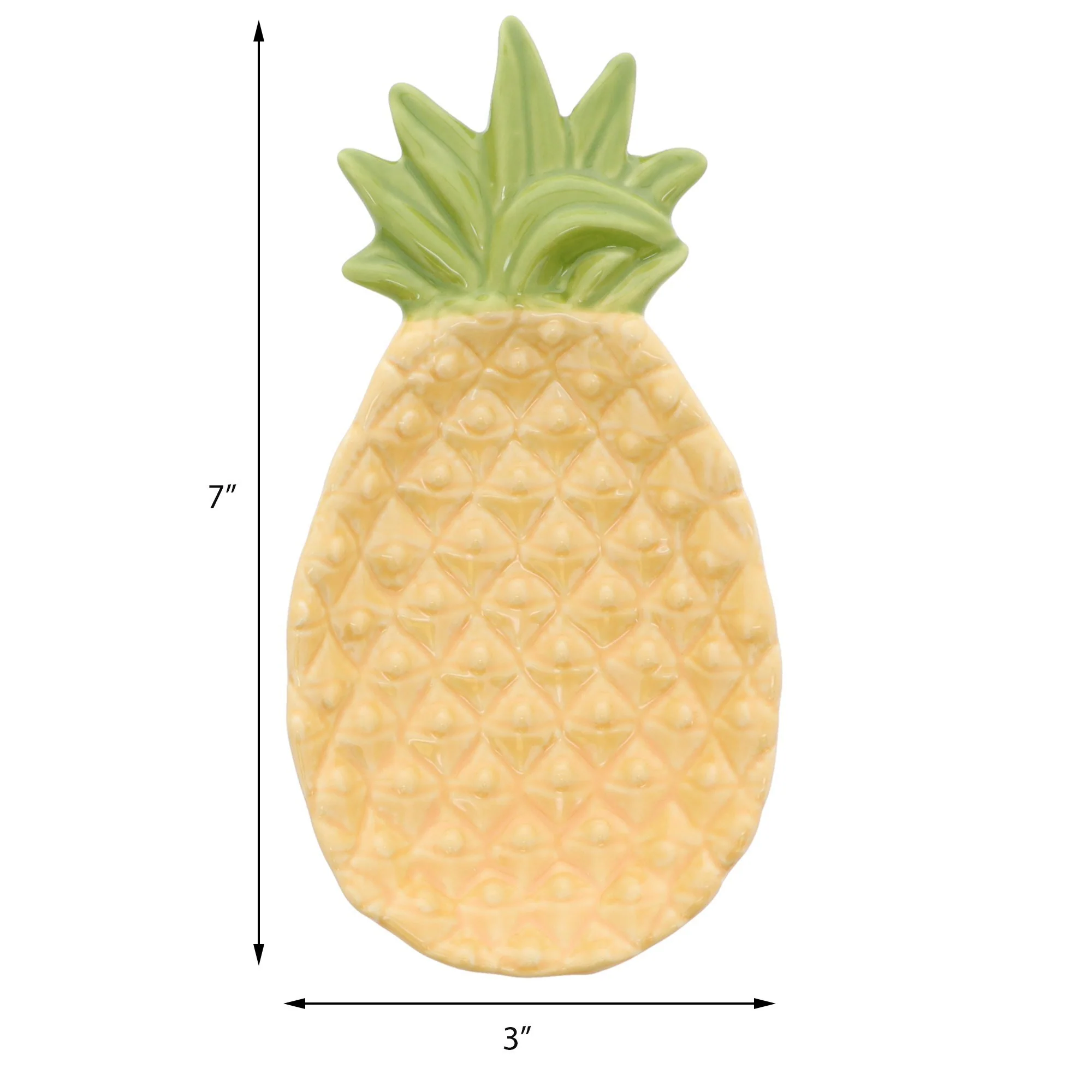 Ceramic Pineapple Decor Trinket or Dessert Small Serving Plates - Image 3