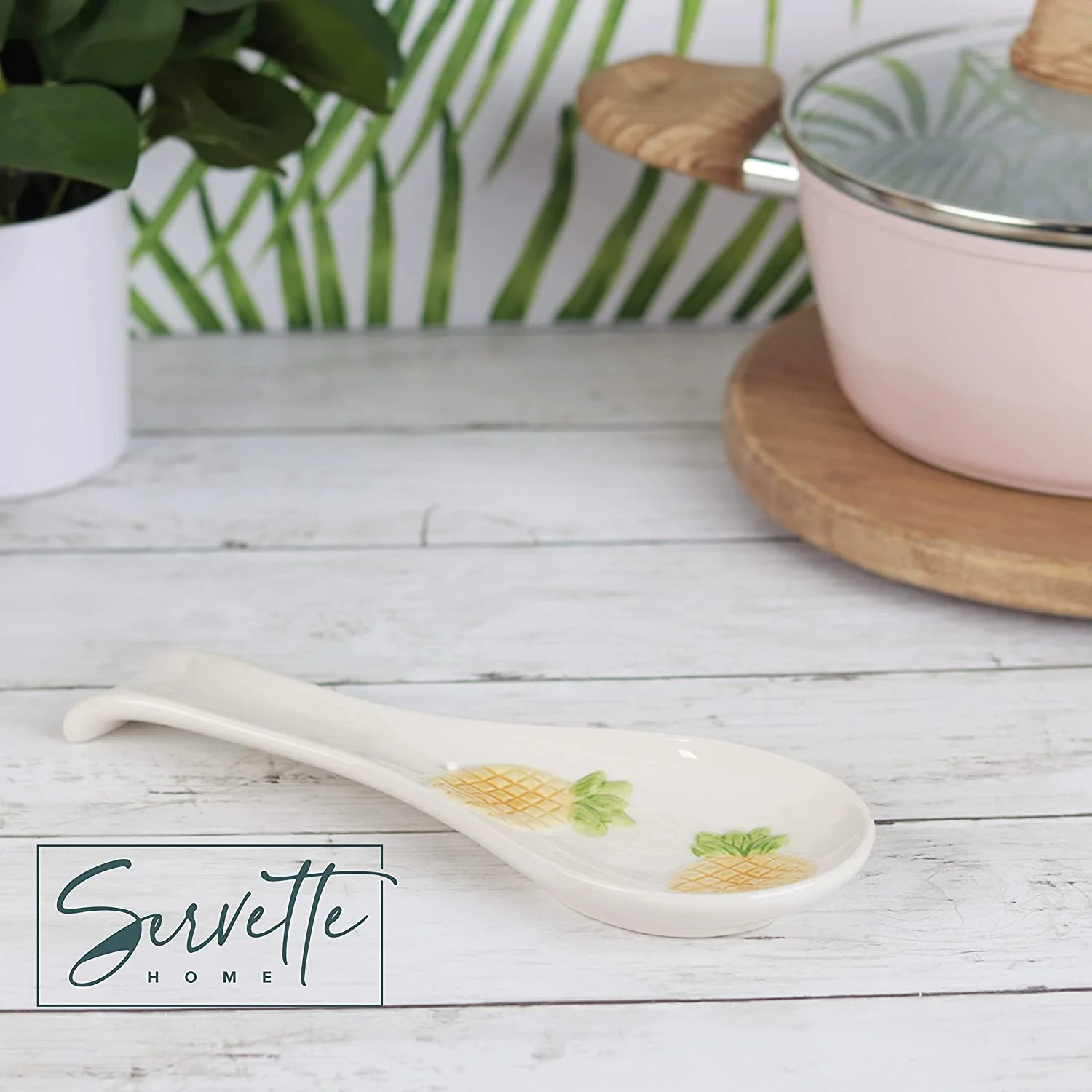 Ceramic Pineapple Spoon Rest - Image 3