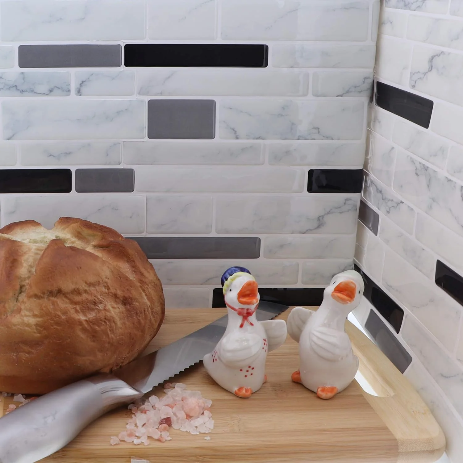 Ceramic White Duck Salt & Pepper Shakers With Flapping Wings - Image 5