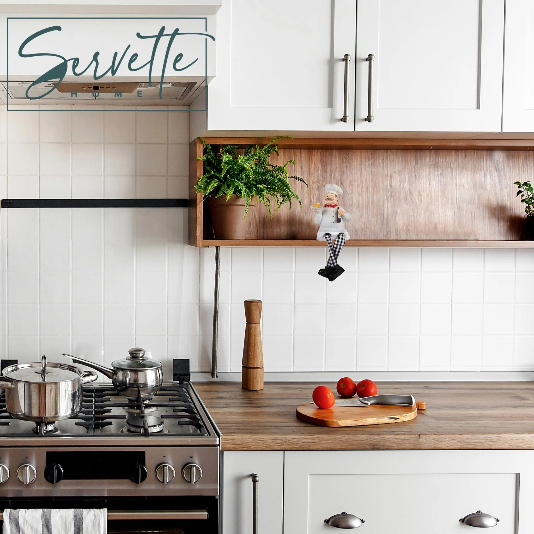 Chef Kitchen Decoration for Shelf with Wine - Image 3