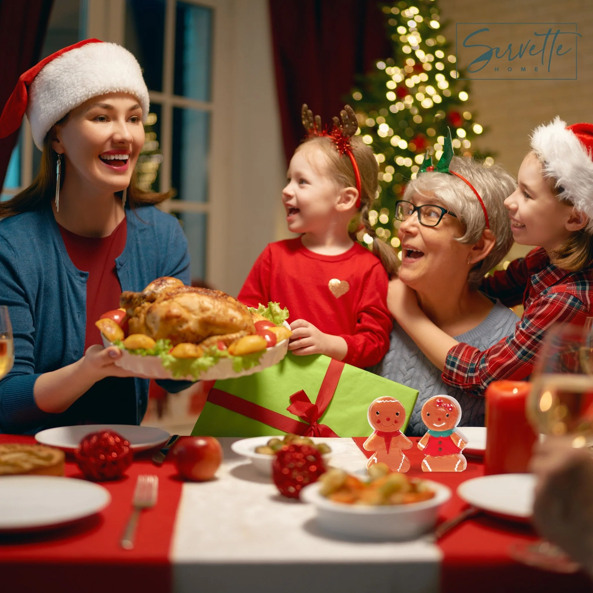 Christmas Holiday Salt and Pepper Shaker Set - Gingerbread - Image 3