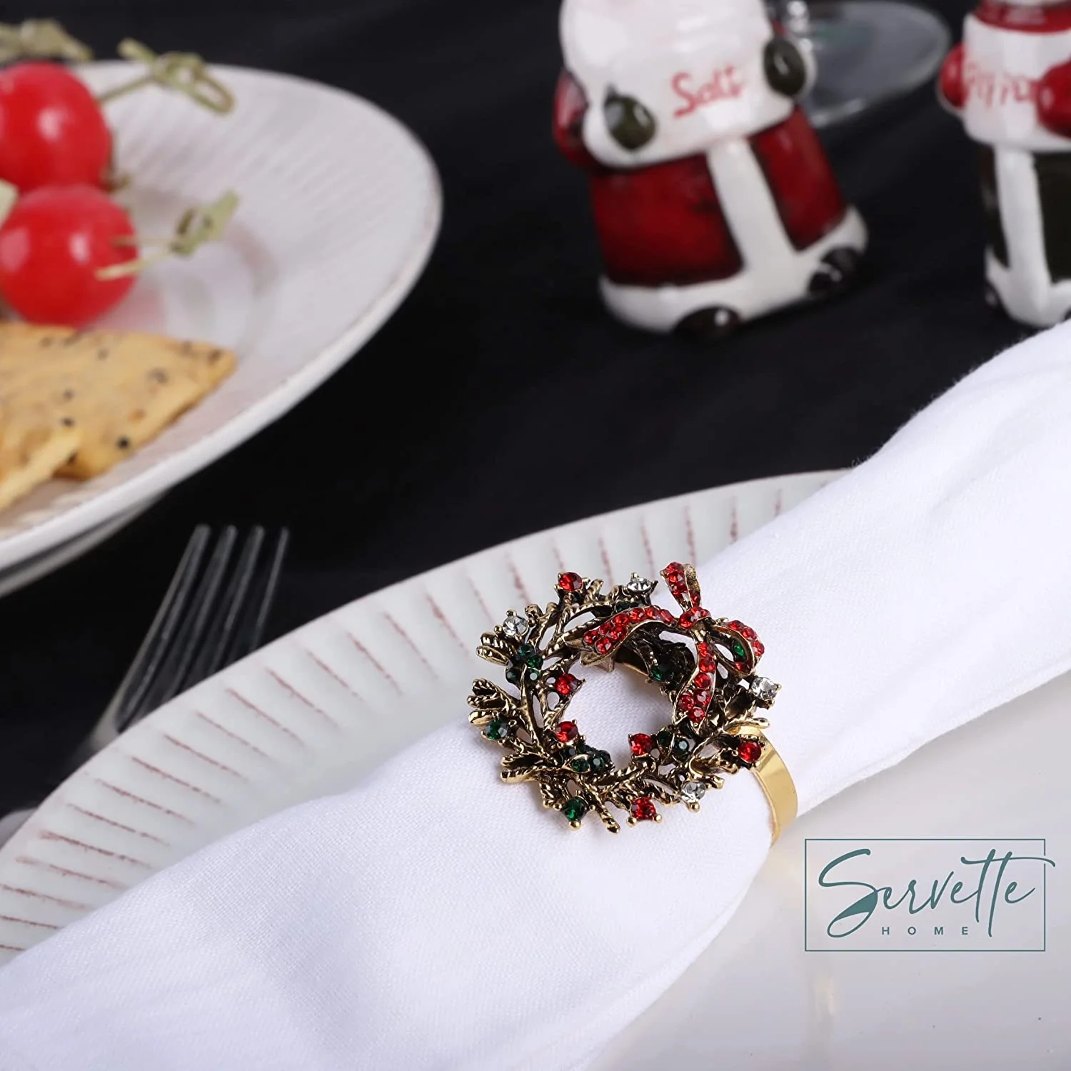 Christmas Wreath Napkin Rings - Image 3