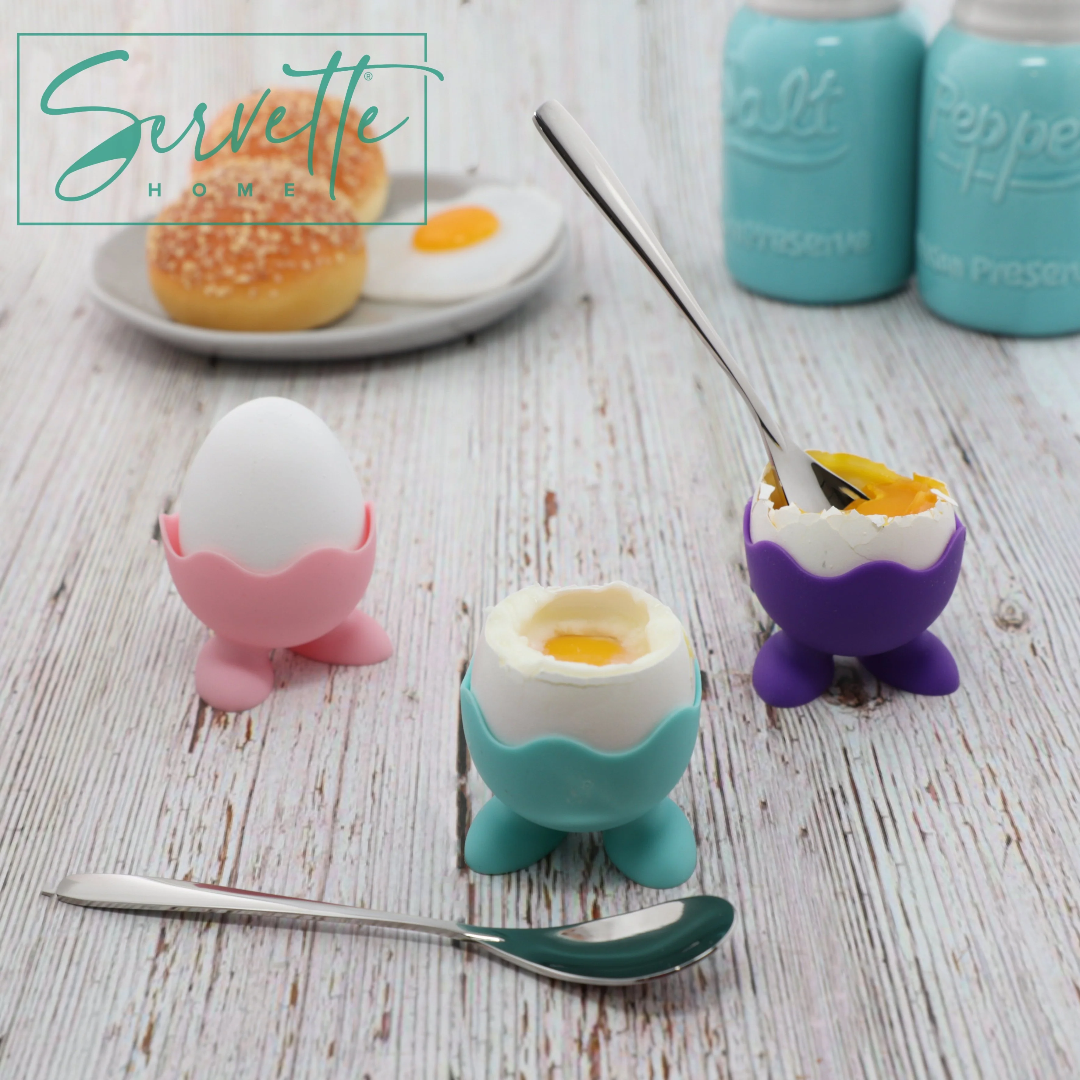 Multi Silicone Egg Cups Set - Set of 3 - Image 7
