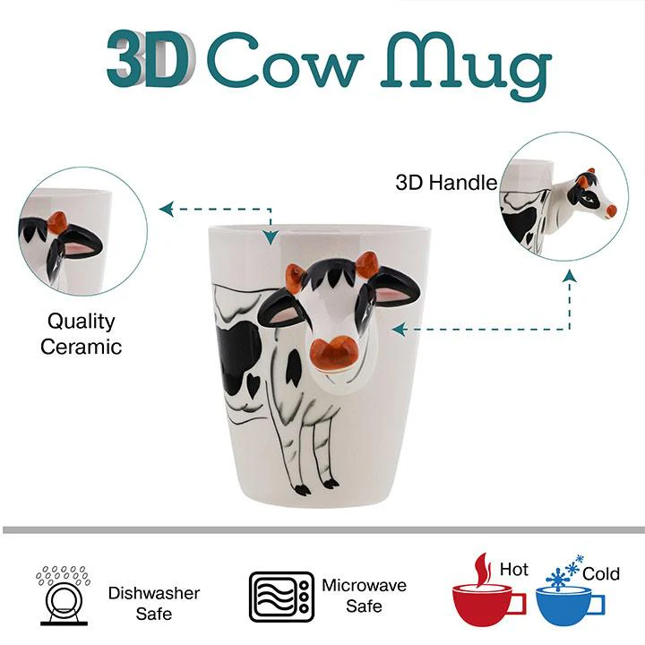 3D Cow Ceramic Coffee Mug - Image 4