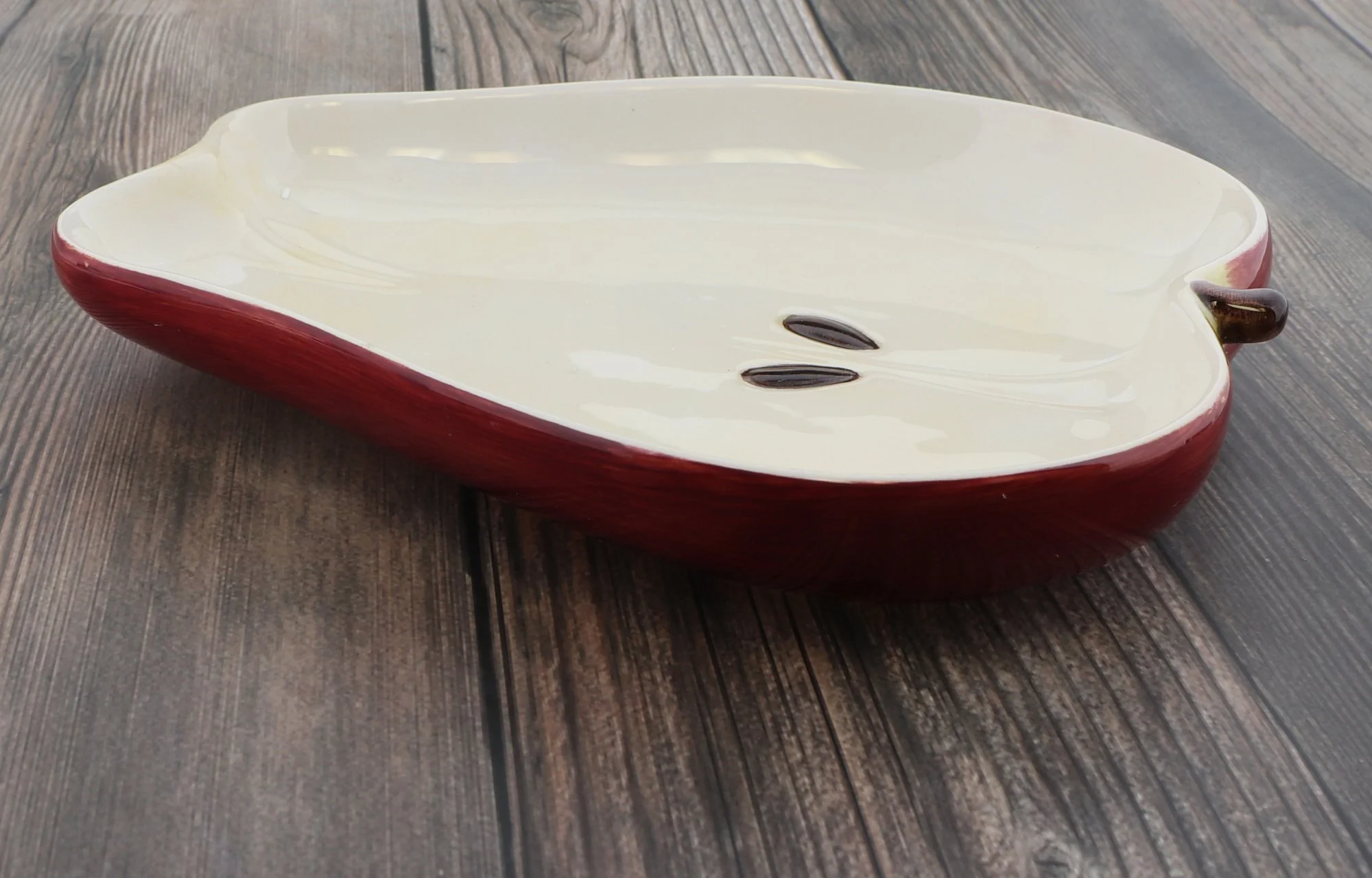 Decorative Ceramic Apple Dessert Plate - Image 3