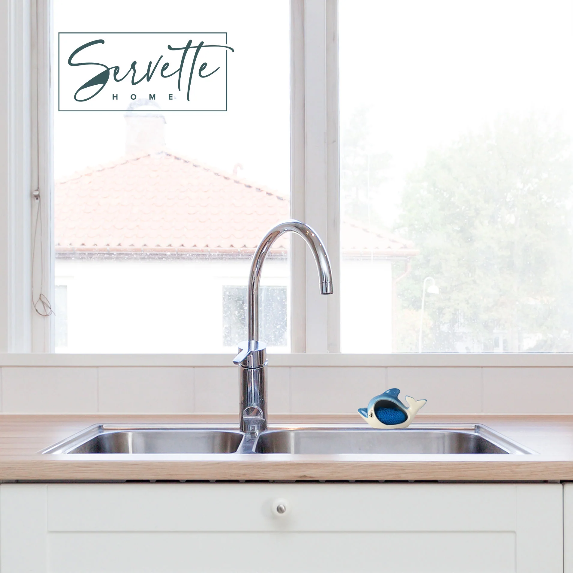 Decorative Ceramic Dolphin Sponge Holder - Image 5