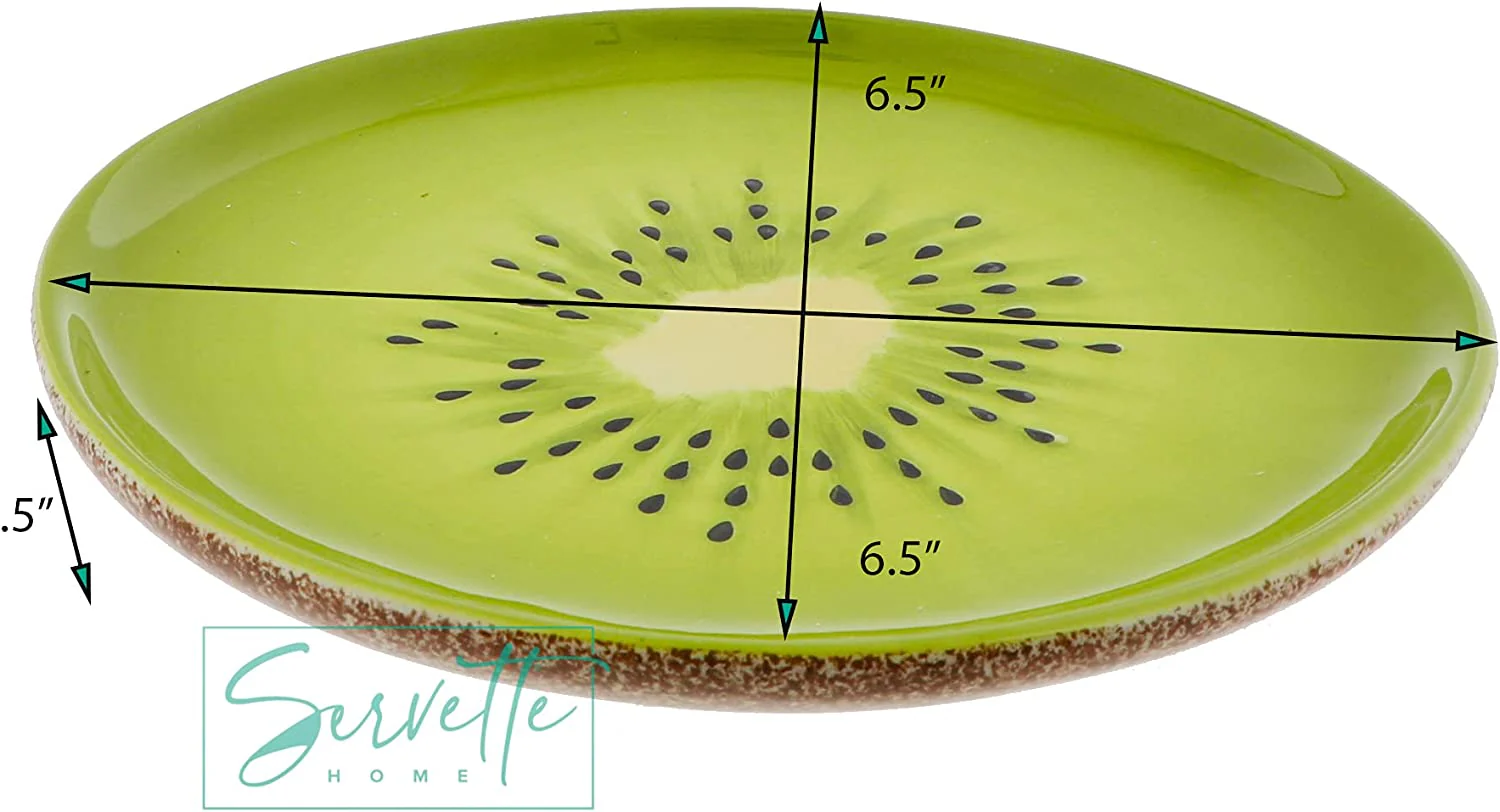 Decorative Ceramic Kiwi Dessert Plate - Image 3