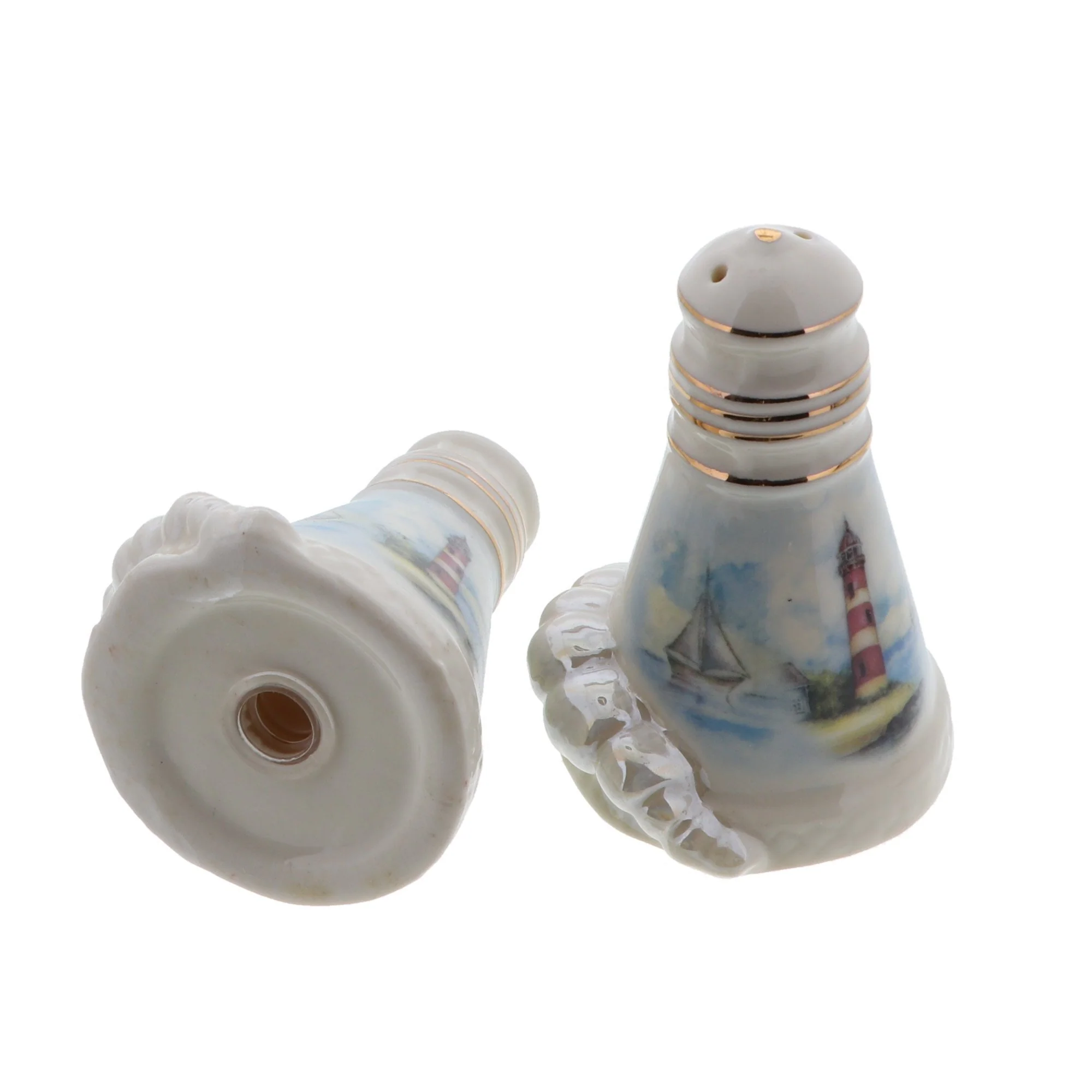 Ceramic Lighthouse Scene Salt & Pepper Shakers - Image 4