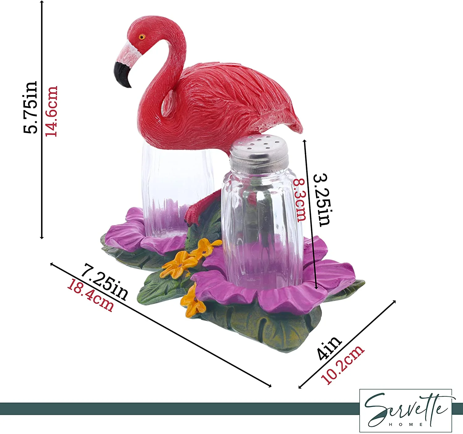 Flamingo with Flowers Salt & Pepper Shaker - Image 4