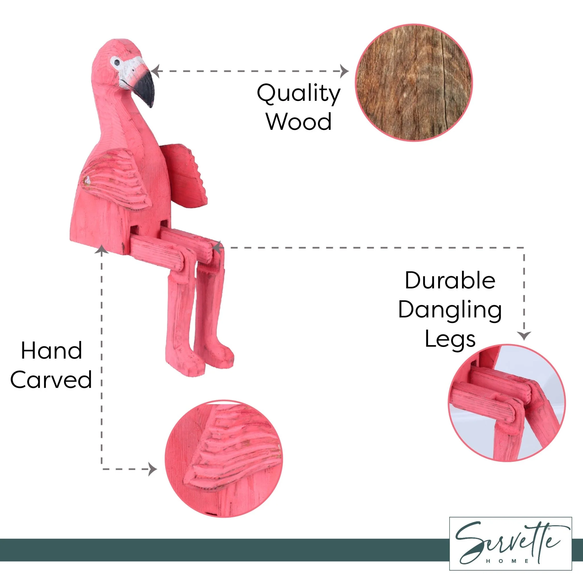 Flamingo Shelf with Dangling Legs - Image 4