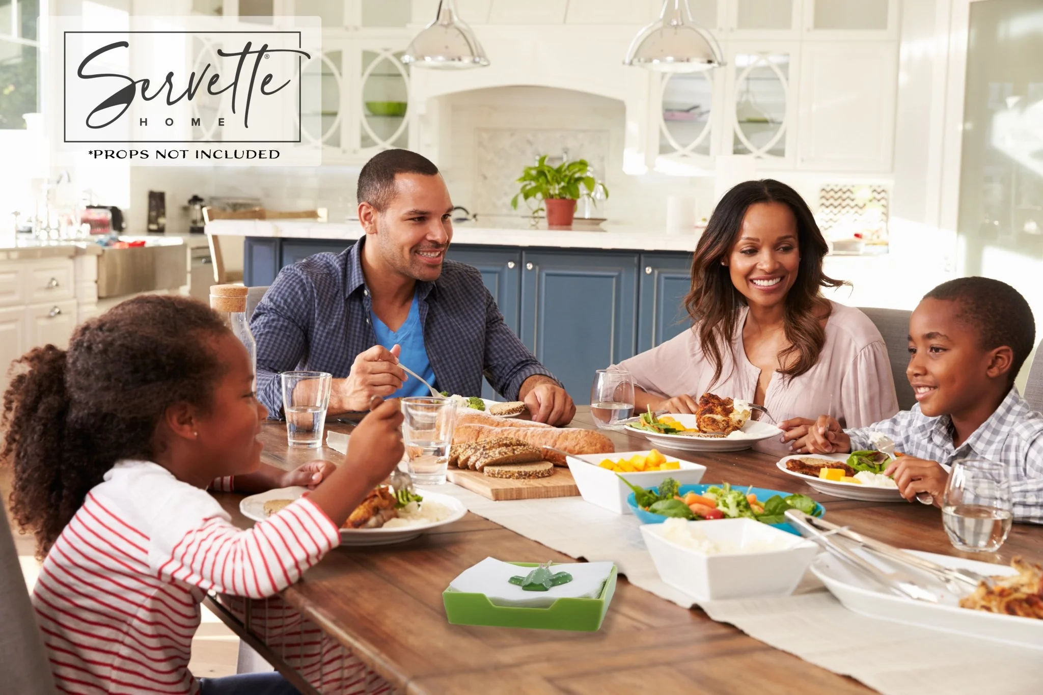 Green Ceramic Napkin Holder with Cactus Weight - Image 6