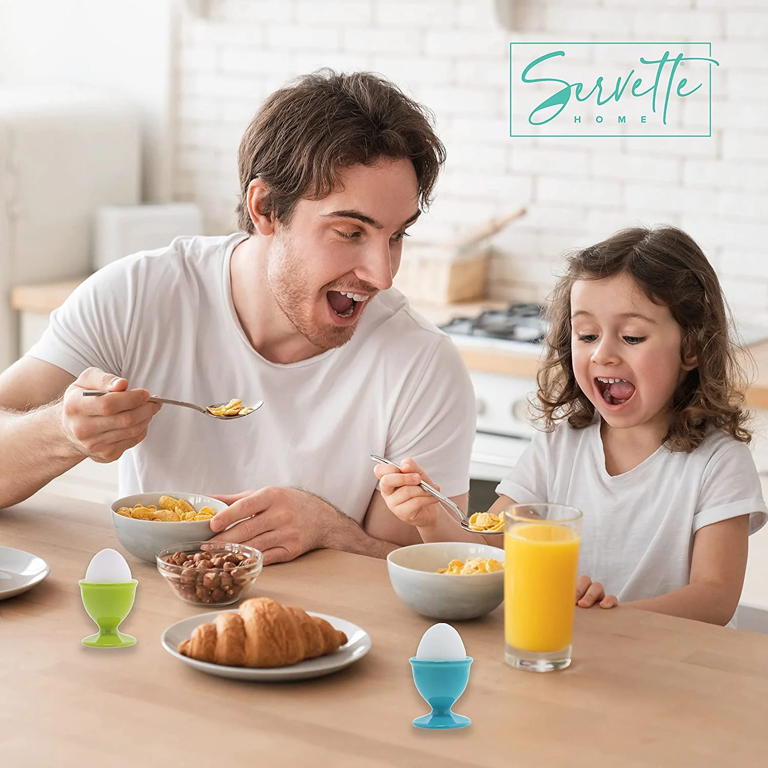 Green Ceramic Egg Cups - Image 3