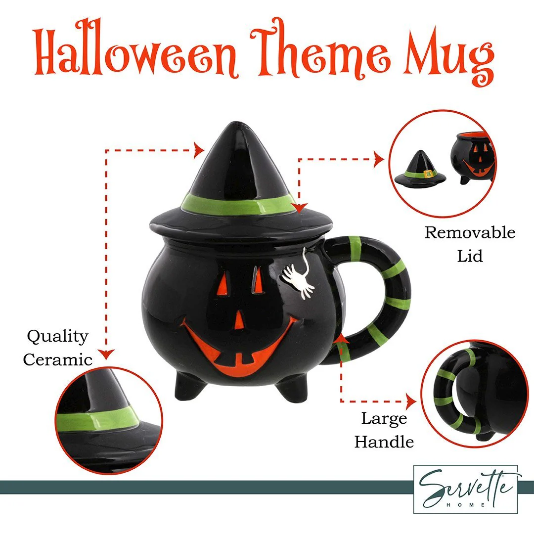 Halloween Couldren Soup Mug with Hat Lid - Image 4