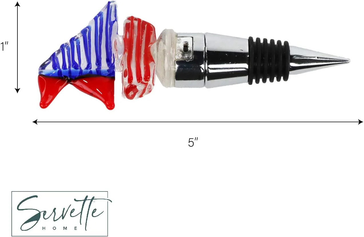 LED Sailboat Glass Wine Stopper - Image 3