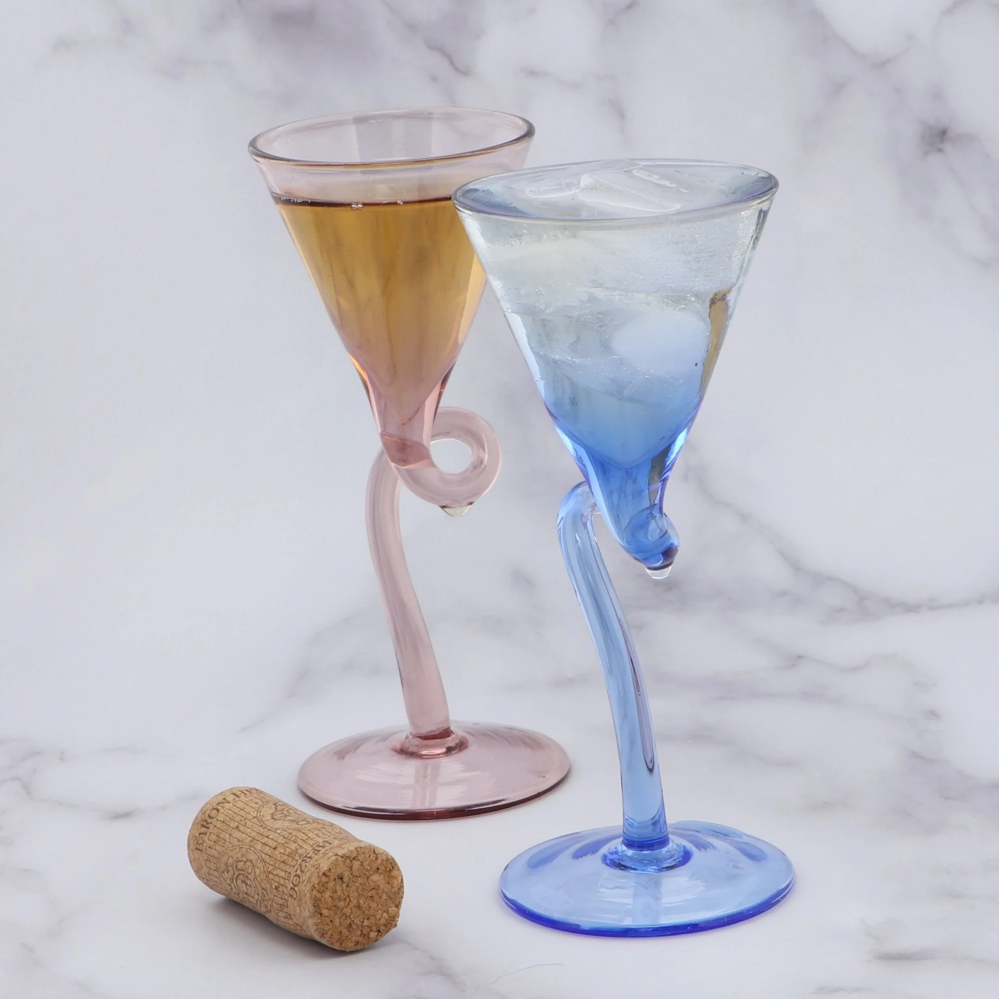 1 oz Blue Martini Shot Glasses - Image 5