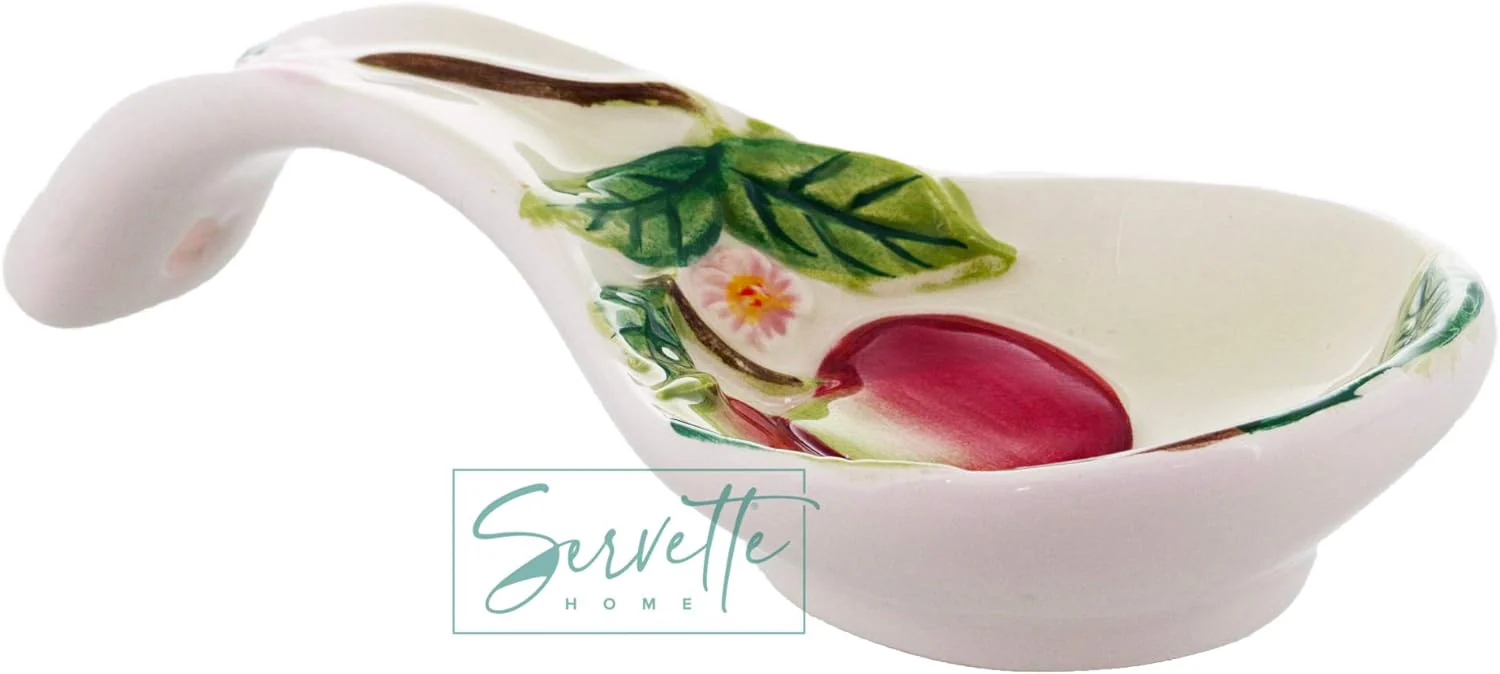 Mini Ceramic Apple Spoon Rest - Image 4