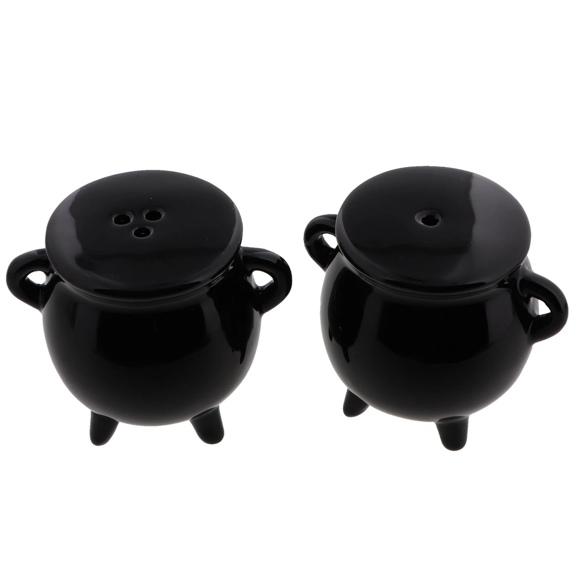 Novelty Witch's Cauldron Ceramic Salt & Pepper Shakers - Image 4