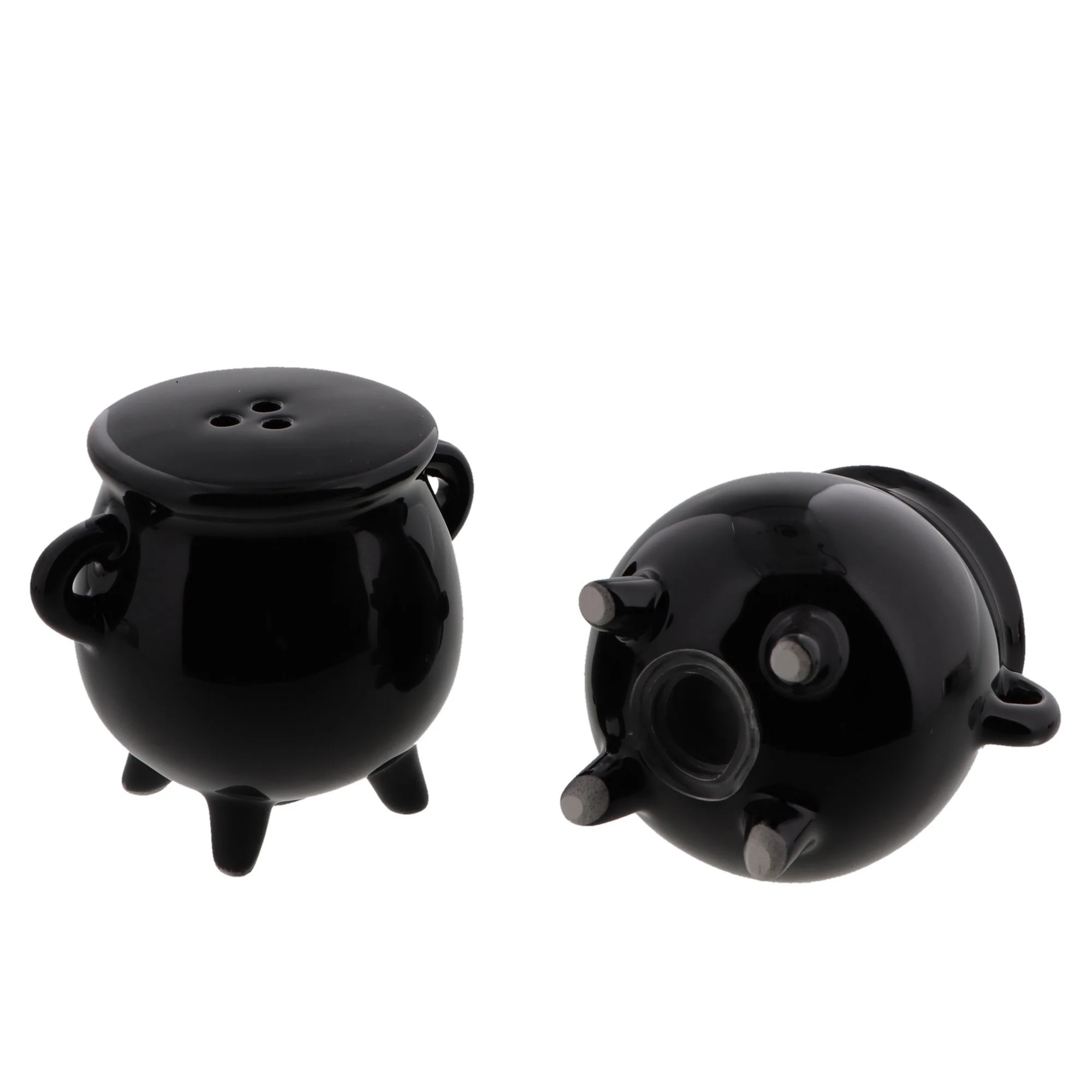 Novelty Witch's Cauldron Ceramic Salt & Pepper Shakers - Image 5
