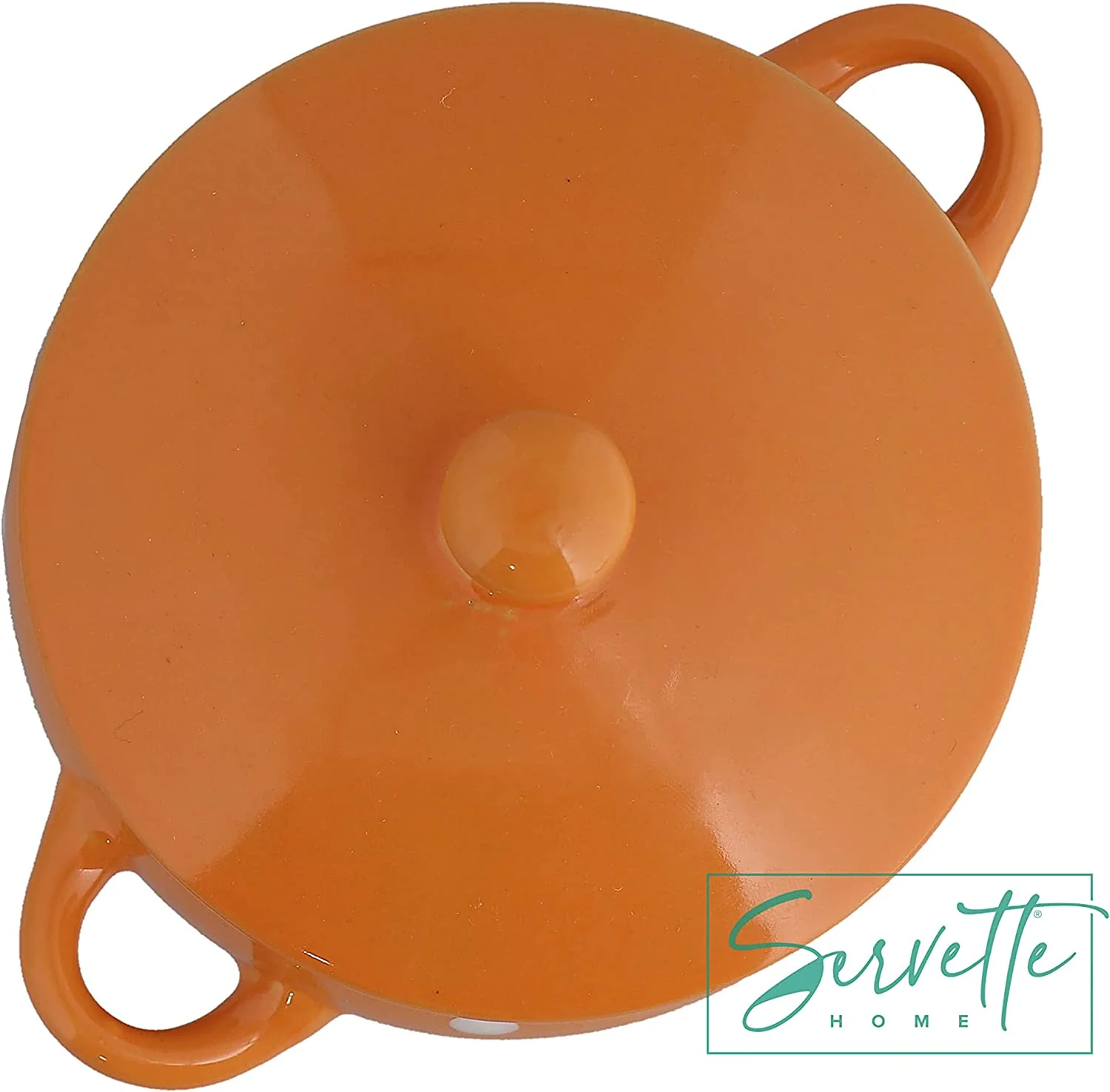 Orange Polka Dot Soup Bowls with Lids - Image 3