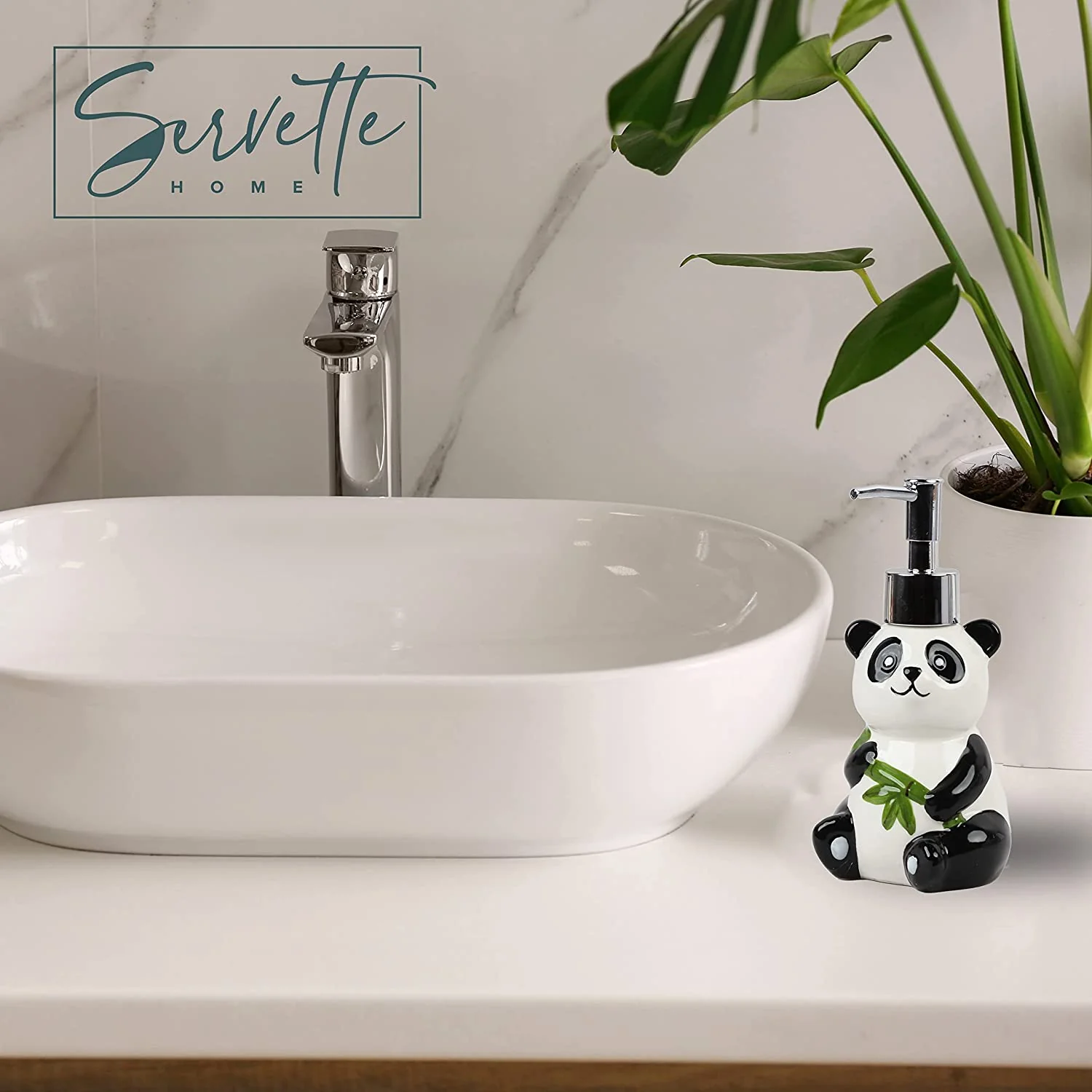 Panda Soap Dispenser with Pump - Image 3