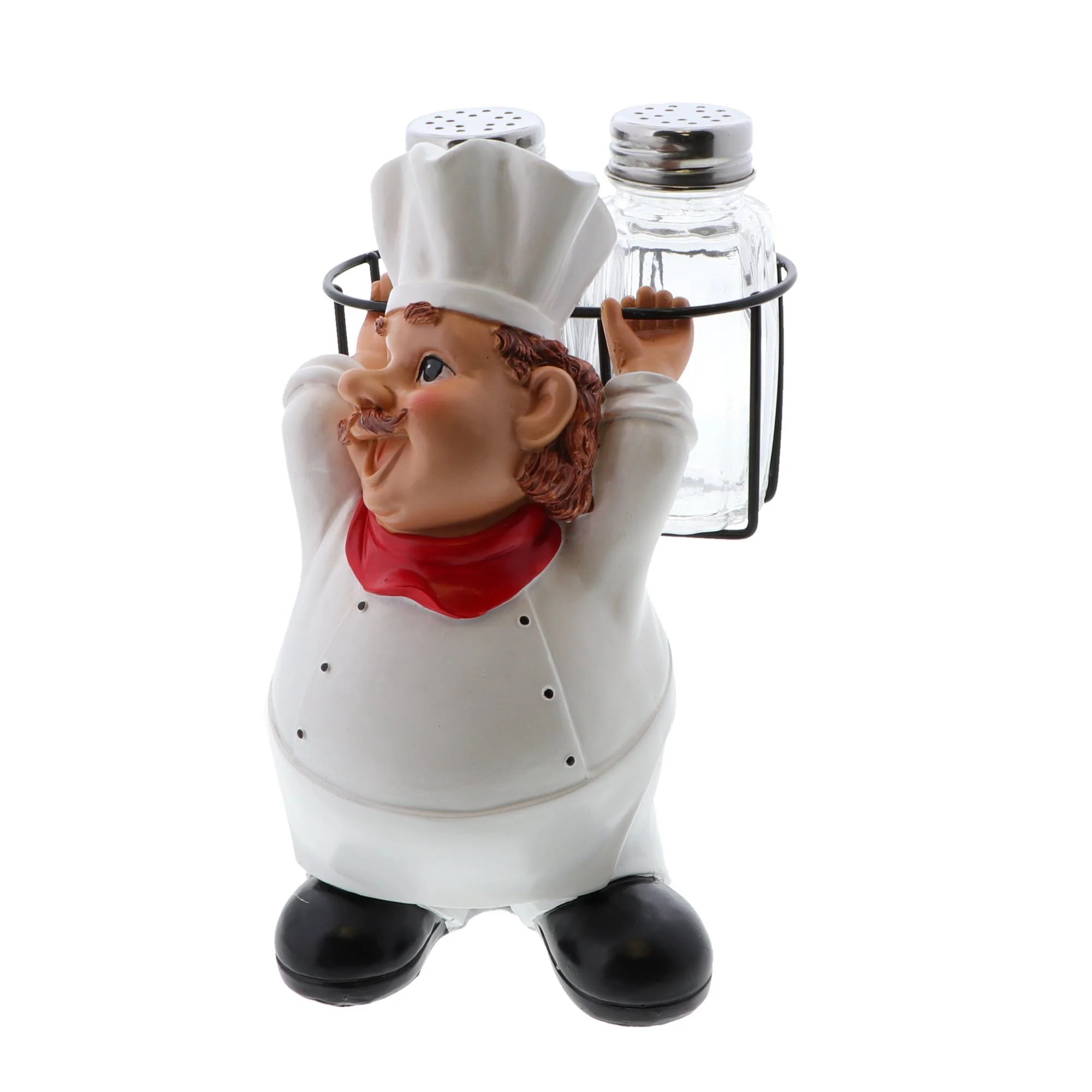 Polyresin Fat Chef Salt & Pepper Holder - Image 4