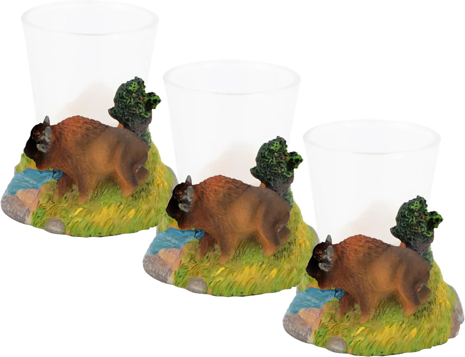Shot Glass with Buffalo Base - Set of 3 - Image 7