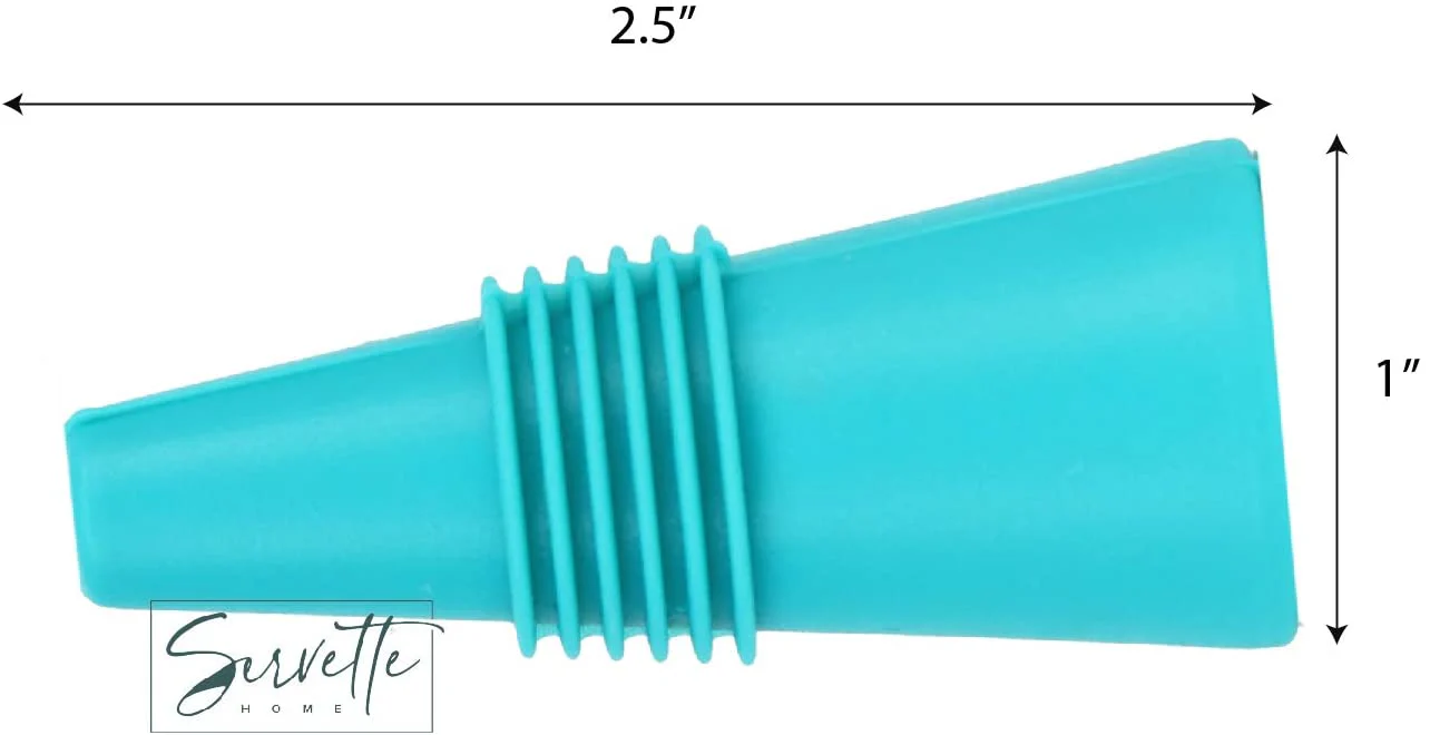Blue Silicone Wine Stoppers - Image 3