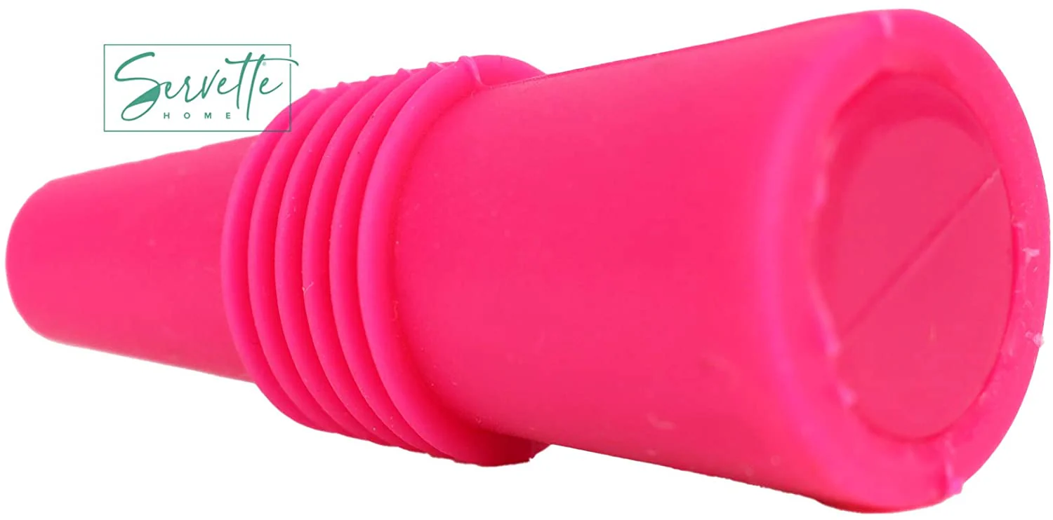 Pink Silicone Wine Stoppers - Image 3
