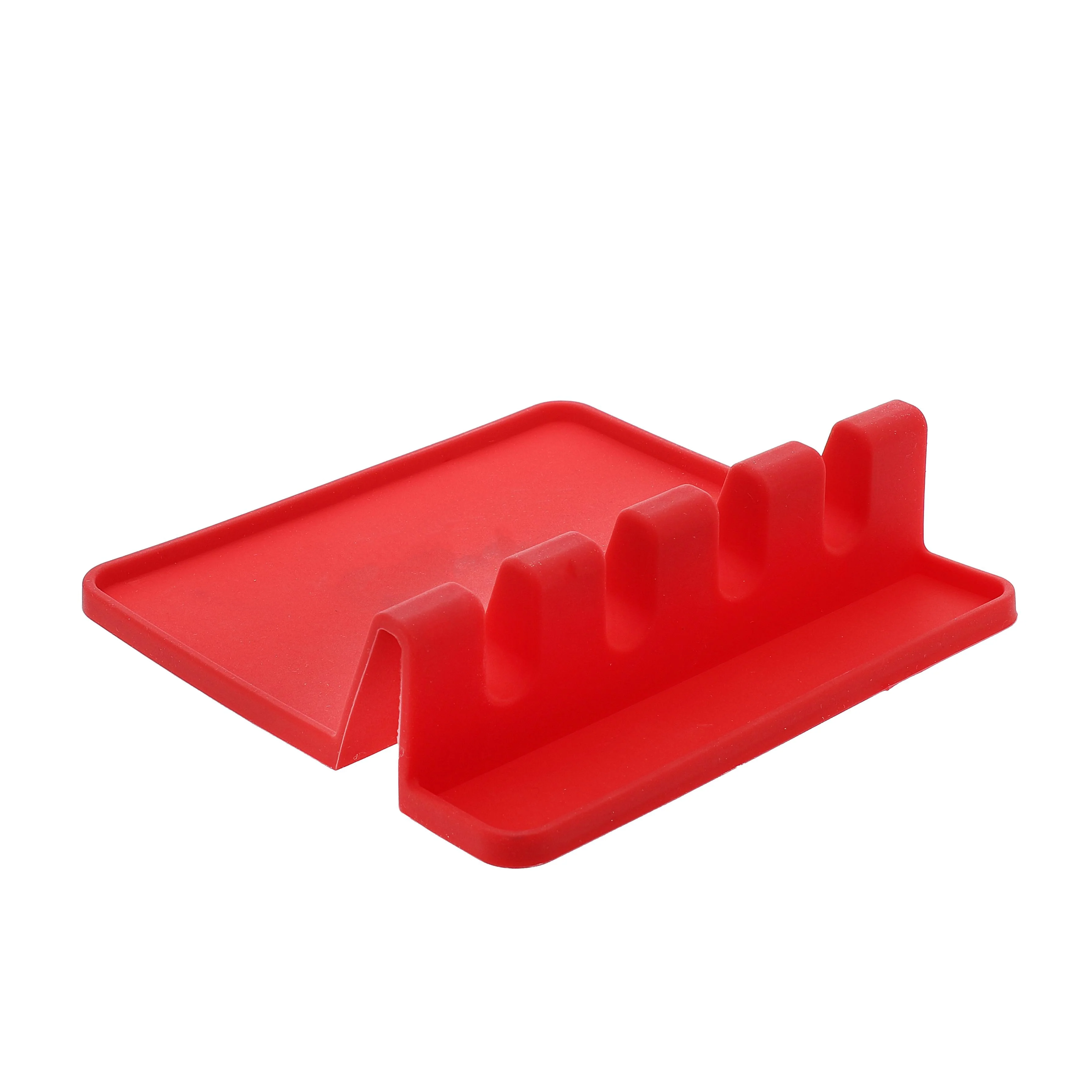 Red Silicone Multi Spoon Rest - Image 3