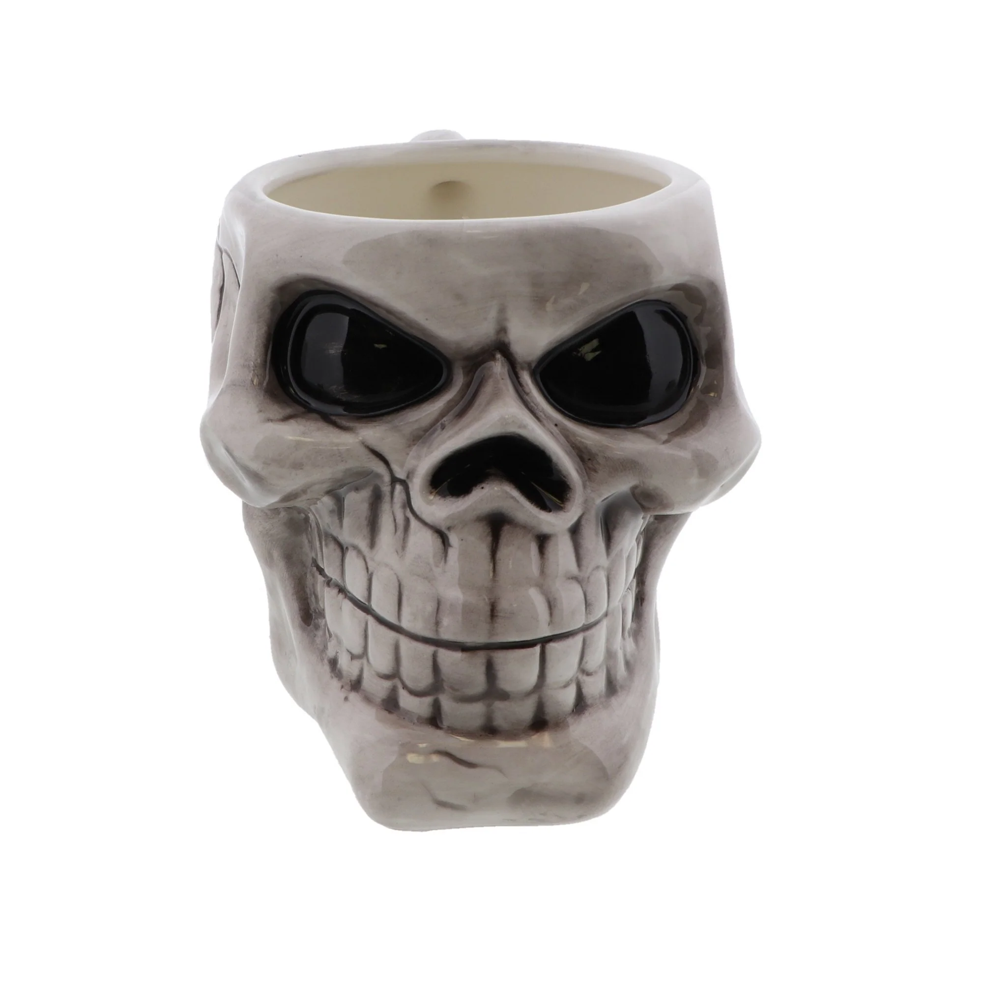 White Ceramic Skull Shaped Mug - Image 3
