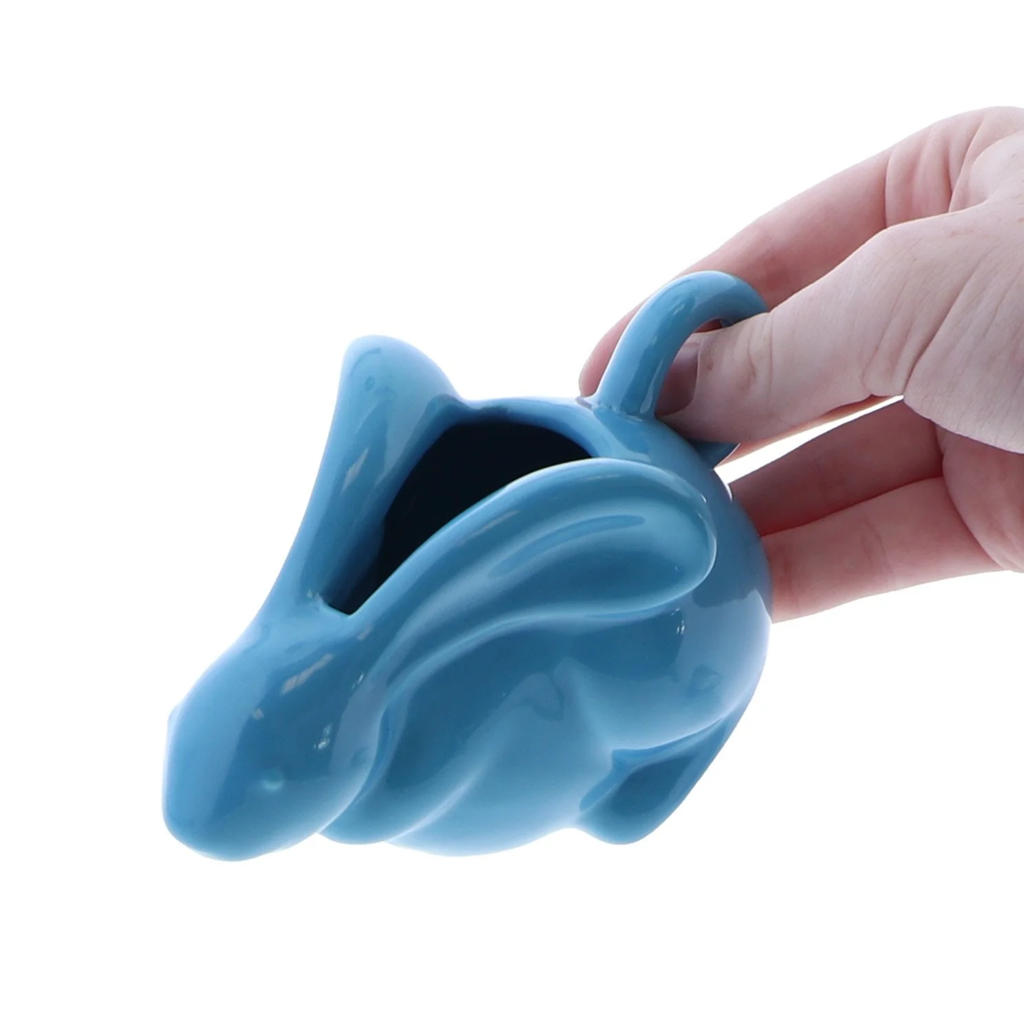 Small Blue Rabbit Pitcher - Image 3
