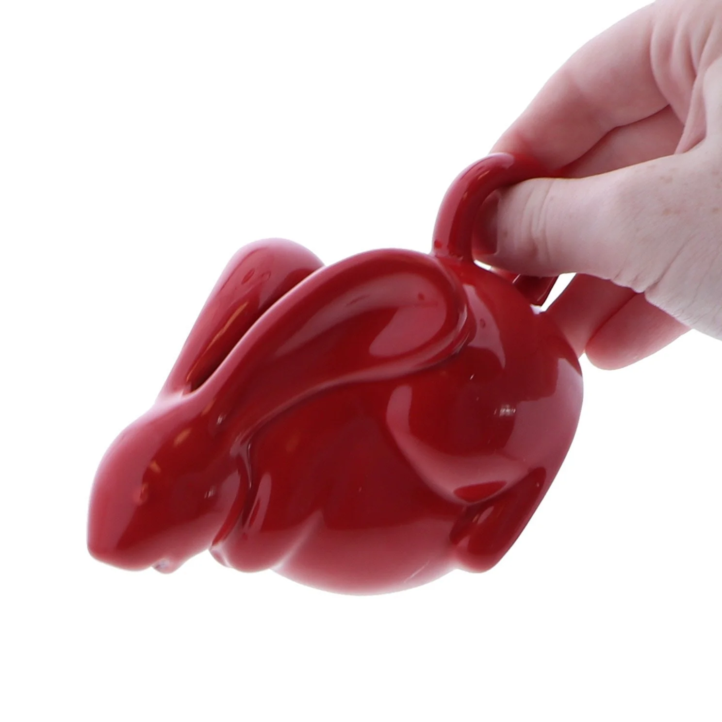 Small Red Rabbit Pitcher - Image 3