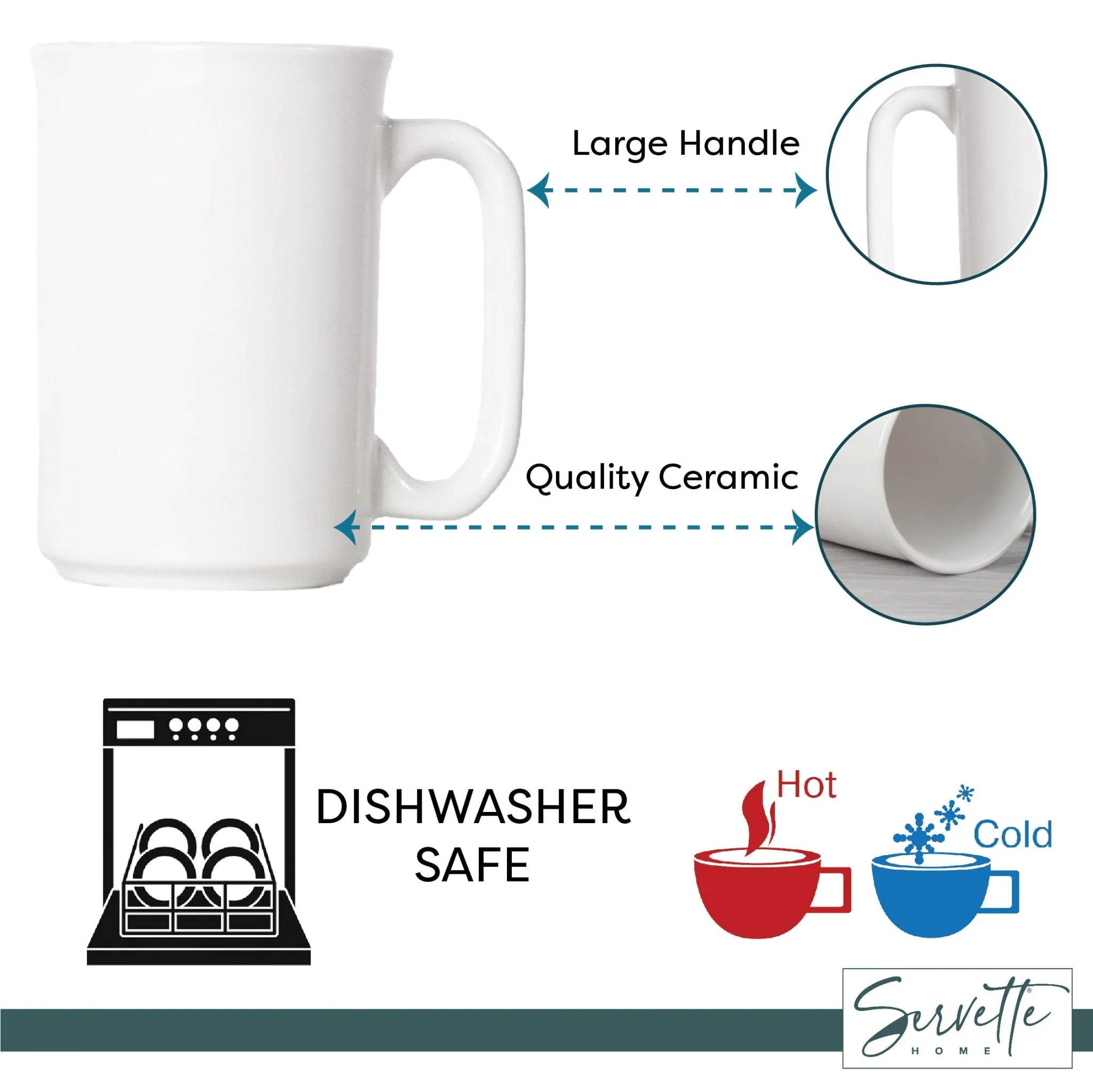 Small White Ceramic Coffee Mug - Image 5