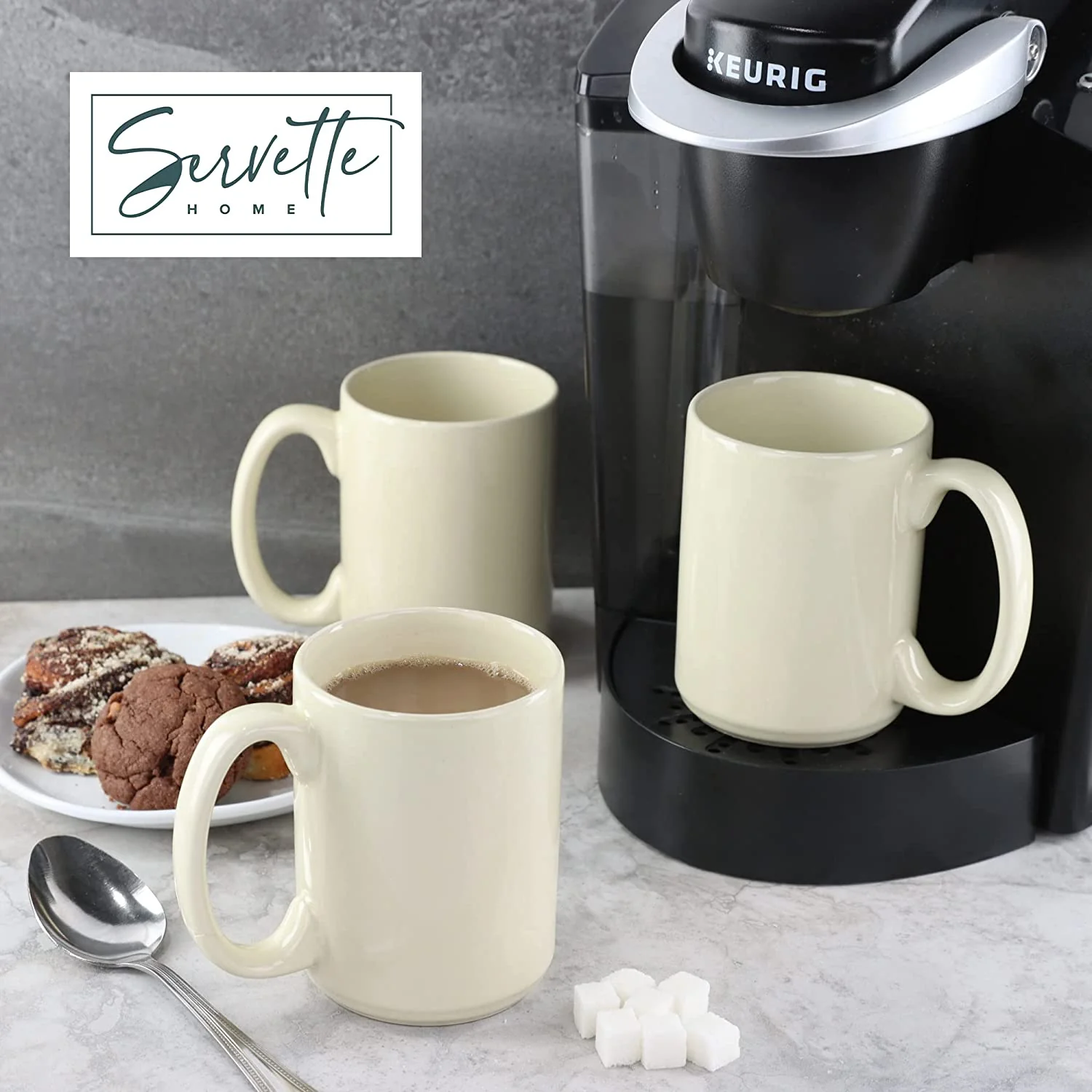 Almond Ceramic Coffee Mugs - Image 3