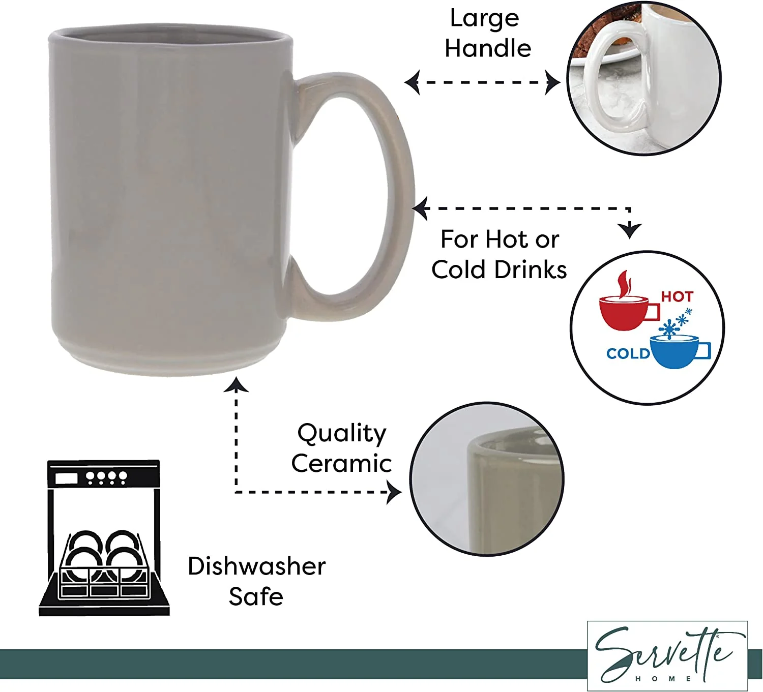 Grey Ceramic Coffee Mug - Image 4