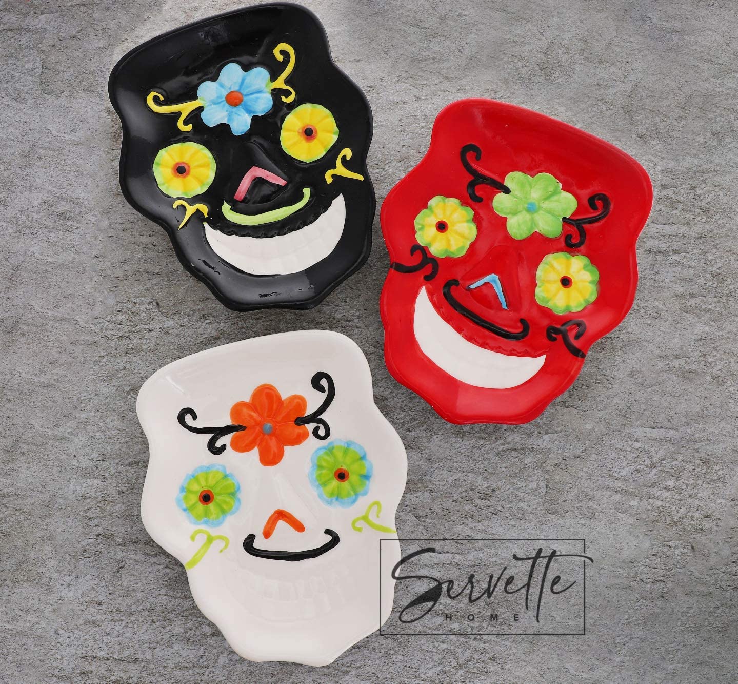 Sugar Skull Plate in Red - Image 4