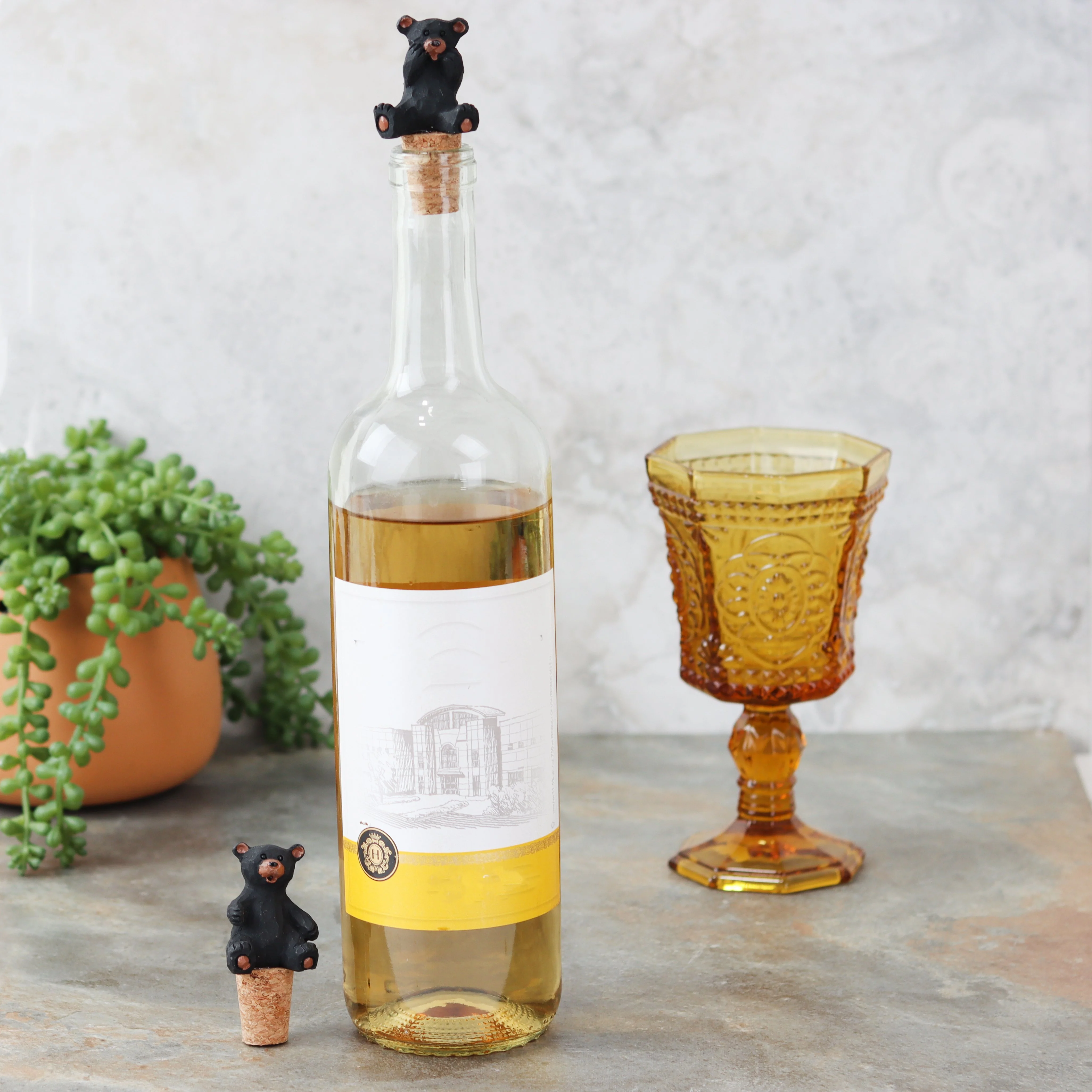 Bear Cubs Wine Corks with Closed Arms - Set of 2 - Image 4