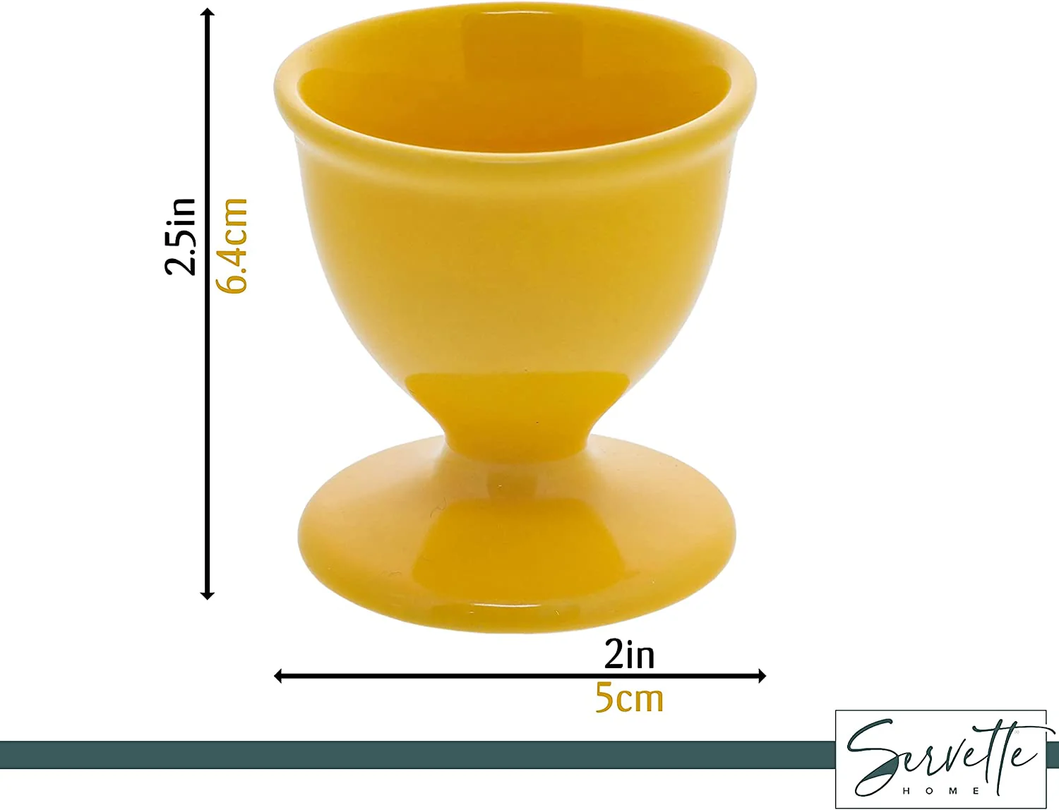 Yellow Ceramic Egg Cups - Image 6